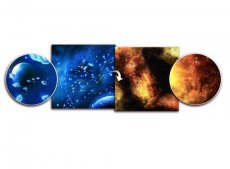 GF9 Game Mat: 3x3 Ice Comets & Fiery Nebula